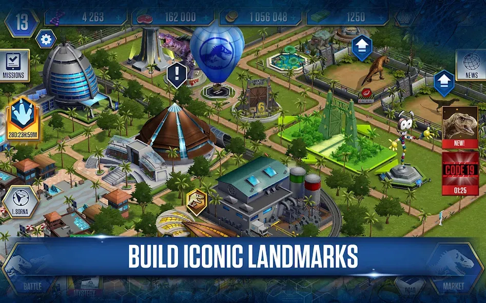 Jurassic World™: The Game [MOD: безлимитные деньги и динозавры] на Андроид — скриншот 2