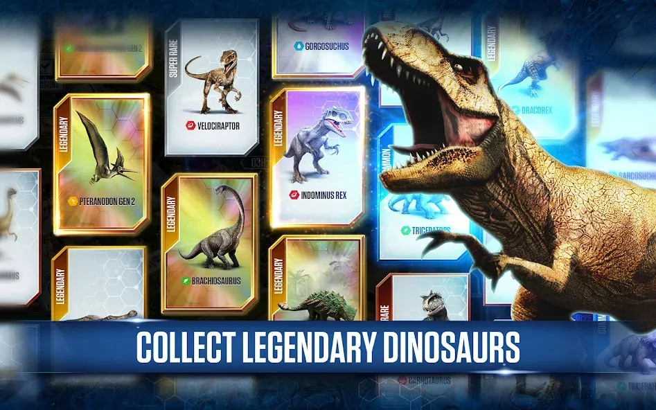 Jurassic World™: The Game [MOD: безлимитные деньги и динозавры] на Андроид — скриншот 4