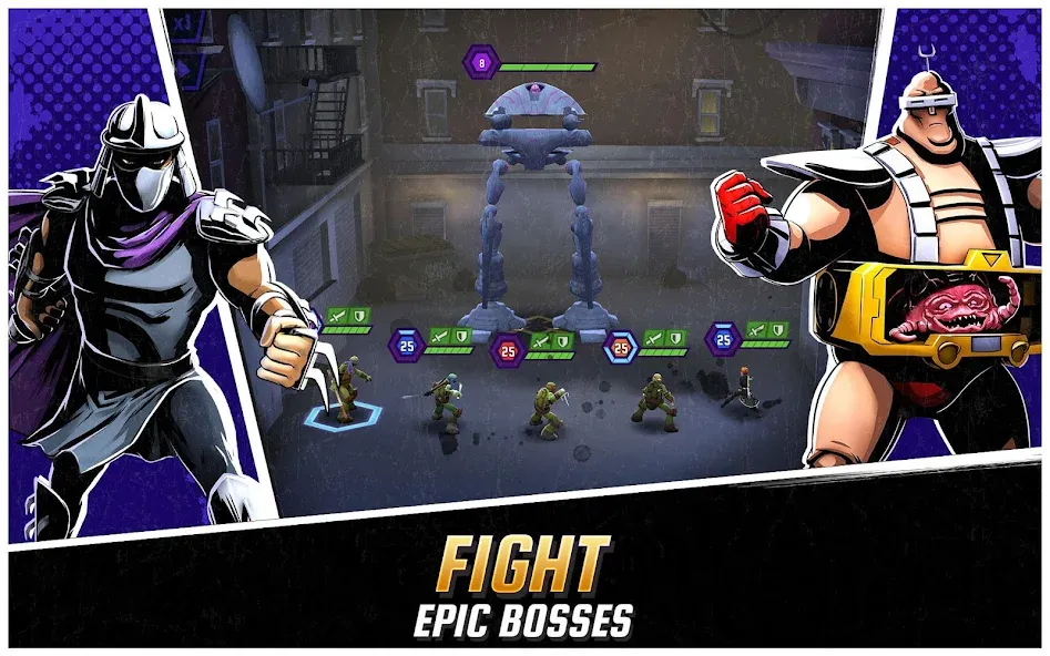 Взломанная Ninja Turtles: Legends [MOD: безлимитные деньги и усиленные герои] на Андроид — скриншот 2