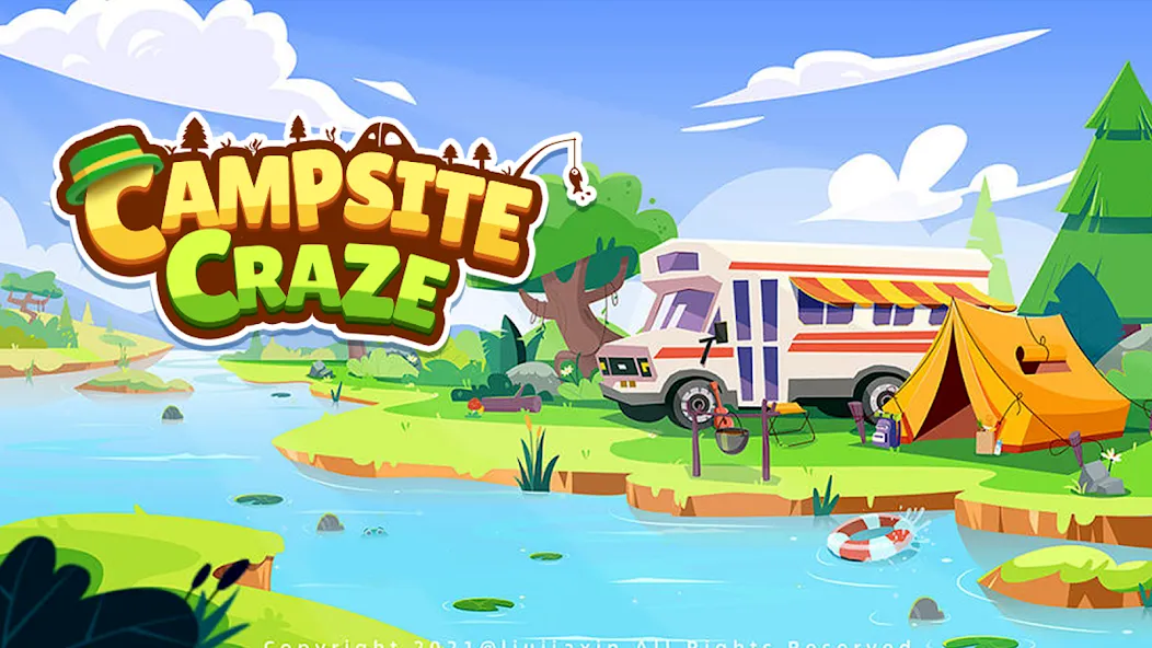 Взломанная Campsite Craze: Puzzle Merge [MOD: безлимитные ресурсы и быстрый прогресс] на Андроид — скриншот 1