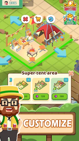 Взломанная Campsite Craze: Puzzle Merge [MOD: безлимитные ресурсы и быстрый прогресс] на Андроид — скриншот 5