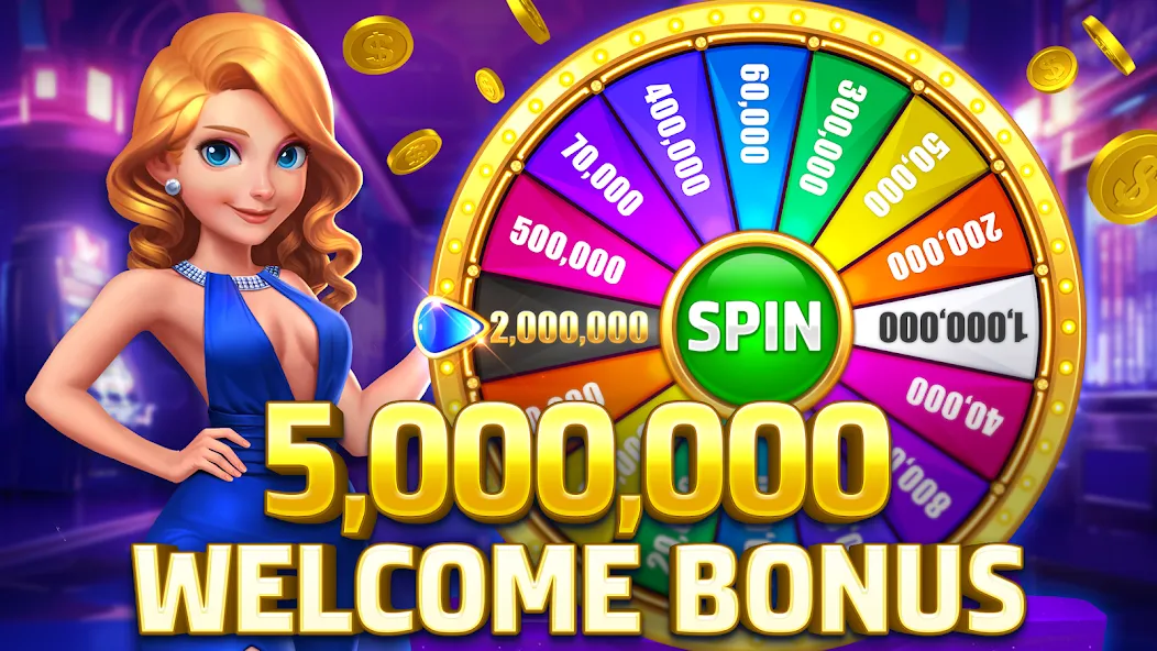 HighRoller Vegas: Casino Games [MOD: безлимитные монеты и фишки] на Андроид — скриншот 1