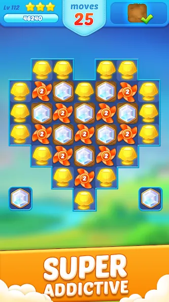 Jewel Crush™ - Match 3 Legend [MOD: безлимитные жизни и бустеры] последняя версия — скриншот 1