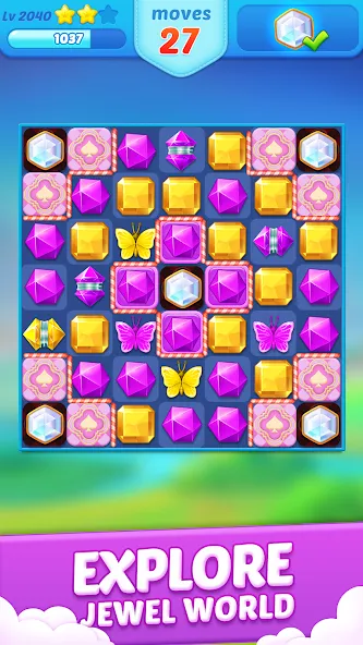 Jewel Crush™ - Match 3 Legend [MOD: безлимитные жизни и бустеры] последняя версия — скриншот 4