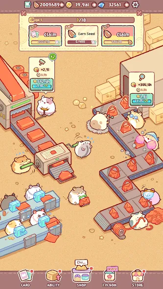 Взломанная Hamster Bag Factory : Tycoon [MOD: безлимитные деньги и ускоренное производство] на Андроид — скриншот 5