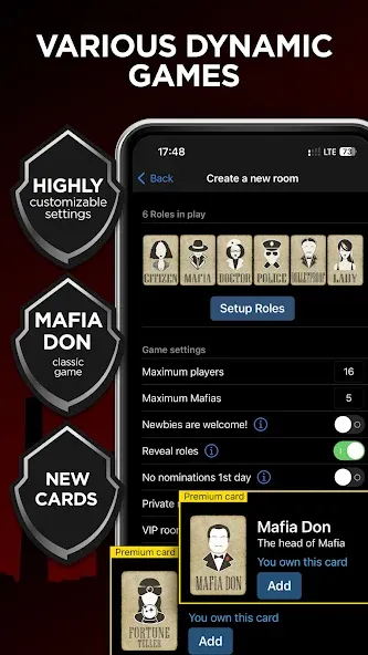 Скачать Mafia Online With Video Chat [MOD: безлимитные монеты и видеочат] на телефон — скриншот 4