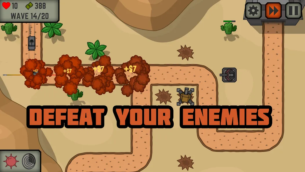 Tactical War: Tower Defense [MOD: безлимитные деньги и мощные войска] — Скачать бесплатно (APK) — скриншот 5