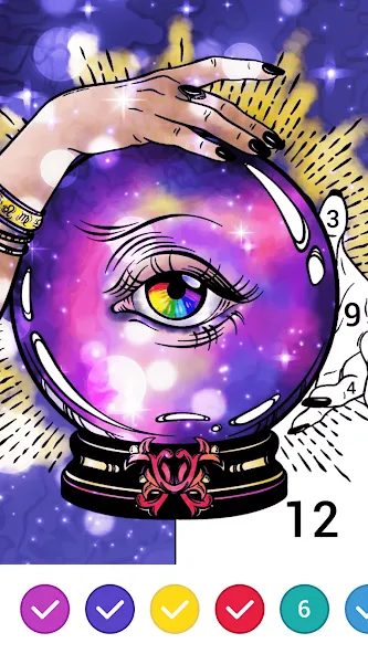 Скачать взлом Magic Paint: Color by number [MOD: безлимитные подсказки и краски] — скриншот 4