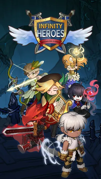 Скачать взлом Infinity Heroes : Idle RPG [MOD: безлимитные ресурсы и герои] — скриншот 1
