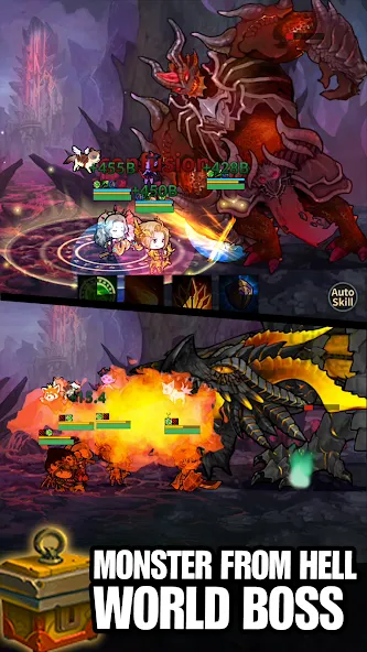 Скачать взлом Infinity Heroes : Idle RPG [MOD: безлимитные ресурсы и герои] — скриншот 3