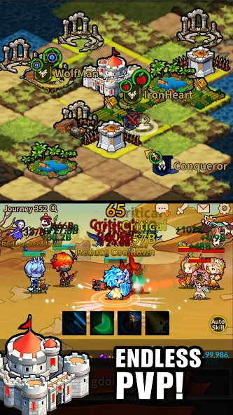 Скачать взлом Infinity Heroes : Idle RPG [MOD: безлимитные ресурсы и герои] — скриншот 4