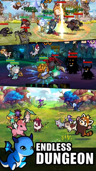 Скачать взлом Infinity Heroes : Idle RPG [MOD: безлимитные ресурсы и герои] — скриншот 5
