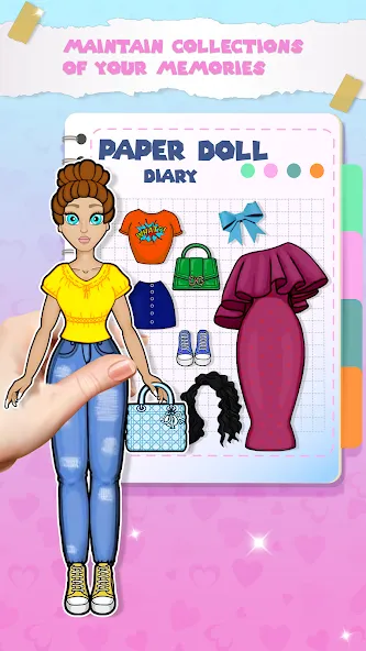 Взломанная Paper Doll Dress up Games [MOD: все наряды и аксессуары открыты] на Андроид — скриншот 2