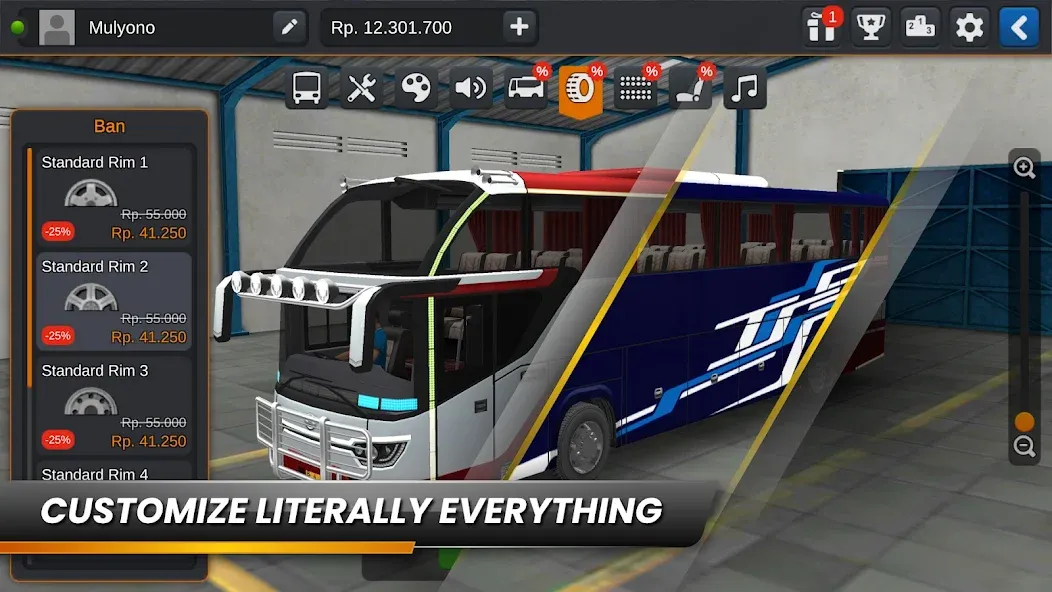 Скачать взлом Bus Simulator Indonesia [MOD: безлимитные деньги и топливо] — скриншот 3