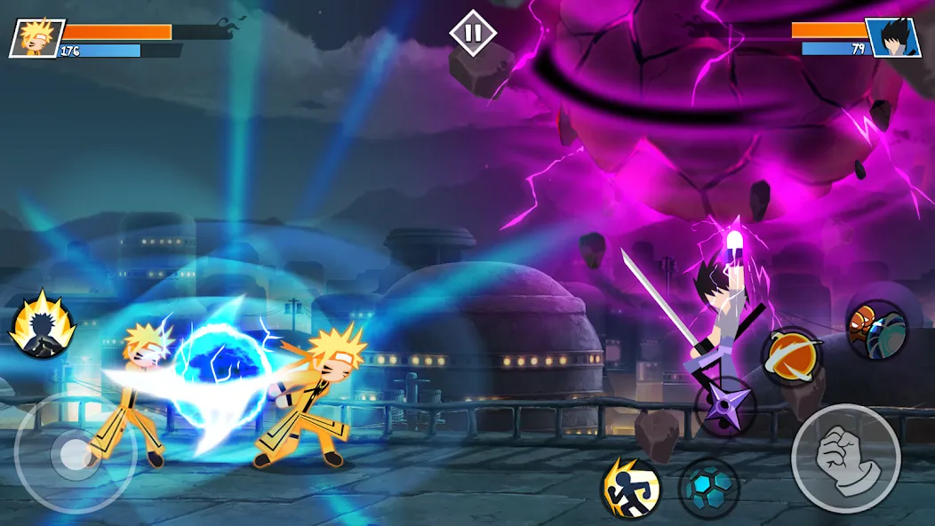 Скачать Stick Ninja Fight [MOD: безлимитные деньги и энергия] — скриншот 1