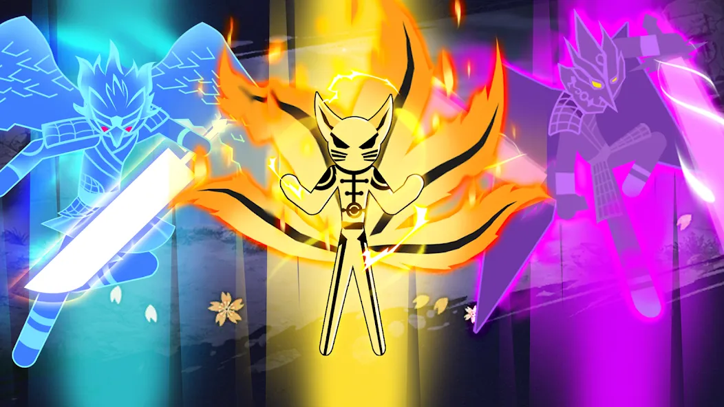 Скачать Stick Ninja Fight [MOD: безлимитные деньги и энергия] — скриншот 3