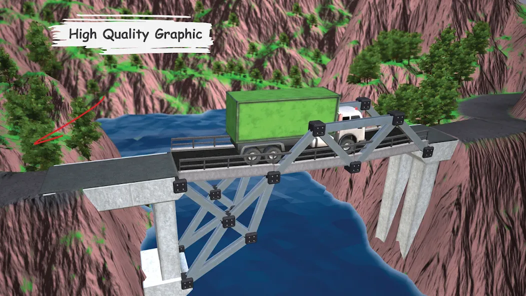 Bridgezz: Bridge Construction [MOD: безлимитные деньги и все уровни] на Андроид — скриншот 1