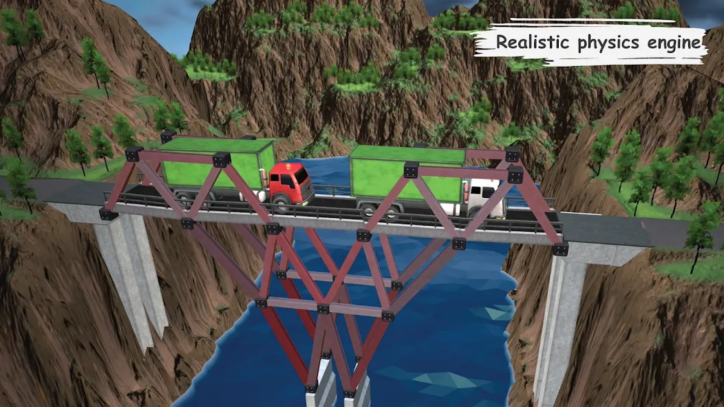 Bridgezz: Bridge Construction [MOD: безлимитные деньги и все уровни] на Андроид — скриншот 4