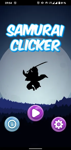 Взломанная Samurai Clicker [MOD: безлимитные монеты и энергия] на Андроид — скриншот 1