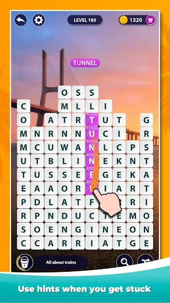 Word Surf - Word Game [MOD: безлимитные подсказки и открыты все уровни] на Андроид — скриншот 3