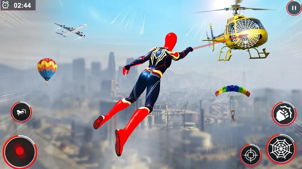 Flying Spider Rope Hero Fight [MOD: безлимитные деньги и суперсила героя] последняя версия — скриншот 4