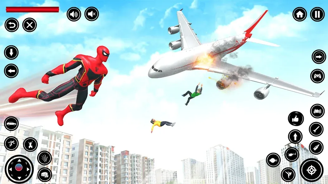 Flying Spider Rope Hero Fight [MOD: безлимитные деньги и суперсила героя] последняя версия — скриншот 5