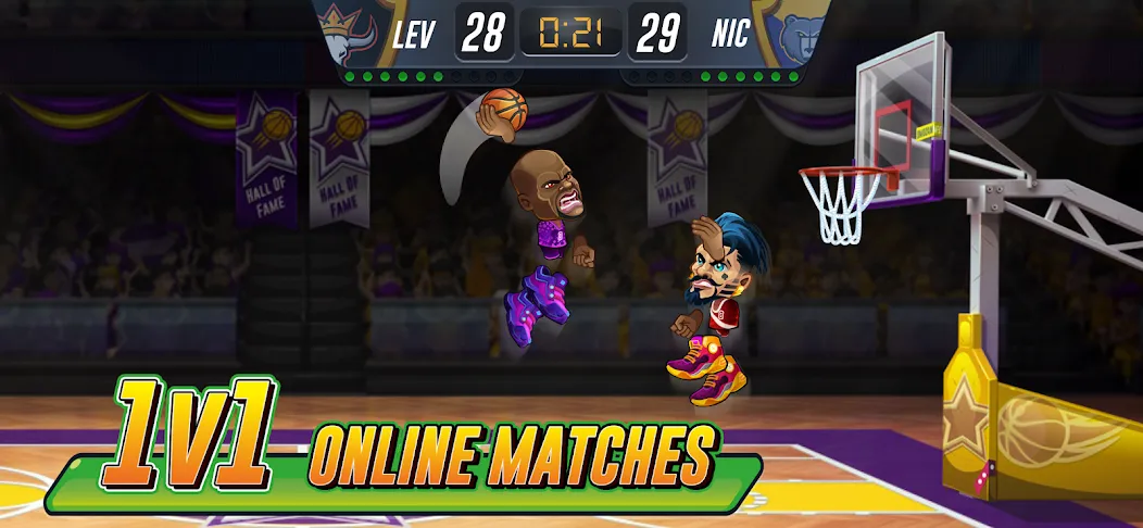 Basketball Arena: Online Game [MOD: безлимитные деньги и алмазы] — Скачать бесплатно (APK) — скриншот 1