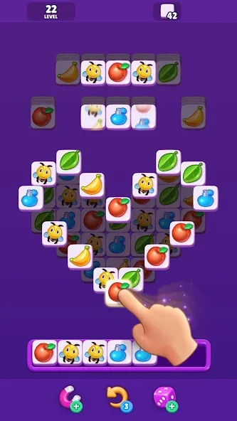 Скачать взлом Tile Match - Matching Game [MOD: без рекламы и подсказки доступны] — скриншот 1