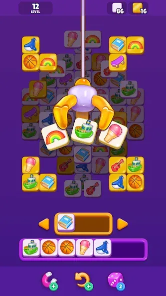 Скачать взлом Tile Match - Matching Game [MOD: без рекламы и подсказки доступны] — скриншот 4