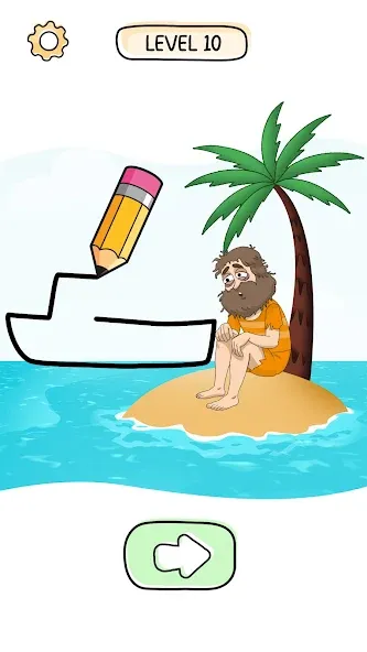 Скачать взлом Draw Puzzle: Tricky Brain Test [MOD: открыты все уровни и подсказки] — скриншот 5