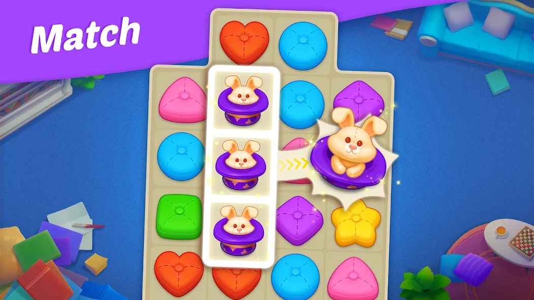 Скачать Matchington Mansion [MOD: безлимитные монеты и открыты все уровни] — скриншот 5
