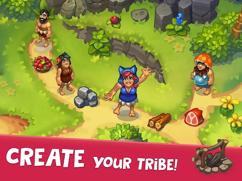 Скачать Tribe Dash - Time management [MOD: безлимитные ресурсы и ускорение времени] — скриншот 4