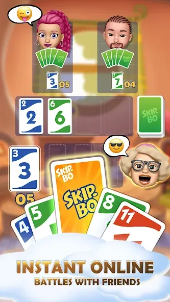 Skip-Bo [MOD: безлимитные монеты и все карты открыты] на Андроид — скриншот 2