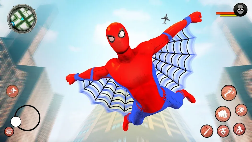 Взломанная Flying Superhero Robot Games [MOD: безлимитные деньги и полёт без ограничений] на Андроид — скриншот 1