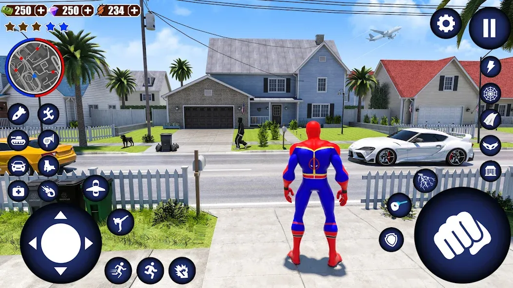 Взломанная Flying Superhero Robot Games [MOD: безлимитные деньги и полёт без ограничений] на Андроид — скриншот 4