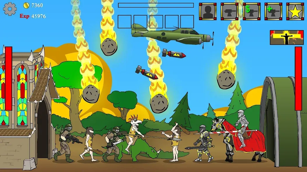 Age of War [MOD: безлимитные ресурсы и усиленная армия] (Бесплатно / APK) — скриншот 1