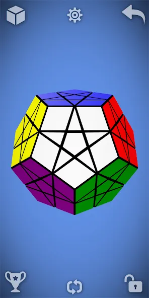 Скачать Magic Cube Rubik Puzzle 3D [MOD: безлимитные подсказки и ходы] — скриншот 3
