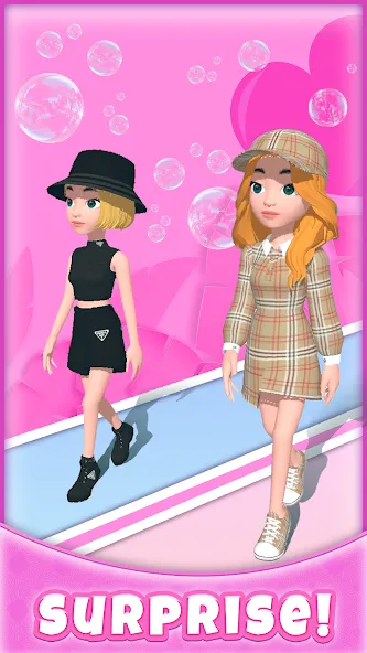 Взломанная Catwalk Battle - Dress up! [MOD: безлимитные деньги и все наряды] на Андроид — скриншот 1