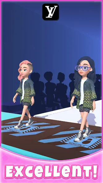 Взломанная Catwalk Battle - Dress up! [MOD: безлимитные деньги и все наряды] на Андроид — скриншот 3
