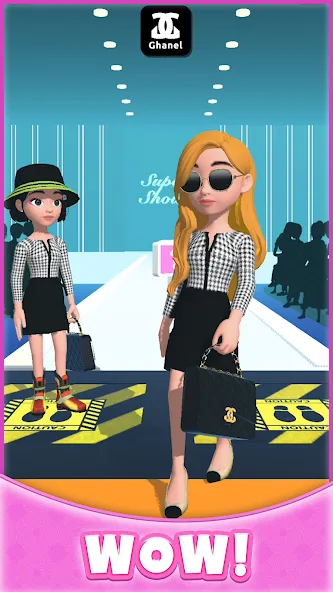 Взломанная Catwalk Battle - Dress up! [MOD: безлимитные деньги и все наряды] на Андроид — скриншот 4