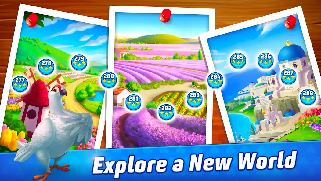Взломанная Solitaire TriPeaks Journey [MOD: безлимитные подсказки и жизни] на Андроид — скриншот 4
