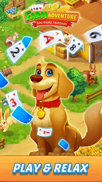Скачать Solitaire Farm Adventure [MOD: безлимитные монеты и подсказки] на телефон — скриншот 1