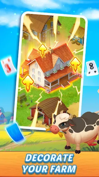 Скачать Solitaire Farm Adventure [MOD: безлимитные монеты и подсказки] на телефон — скриншот 4