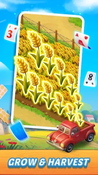 Скачать Solitaire Farm Adventure [MOD: безлимитные монеты и подсказки] на телефон — скриншот 5