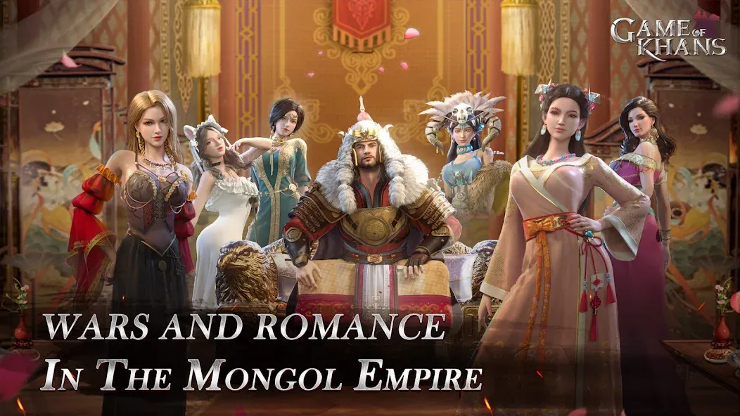 Взломанная Game of Khans [MOD: безлимитные ресурсы и усиленные войска] на Андроид — скриншот 1