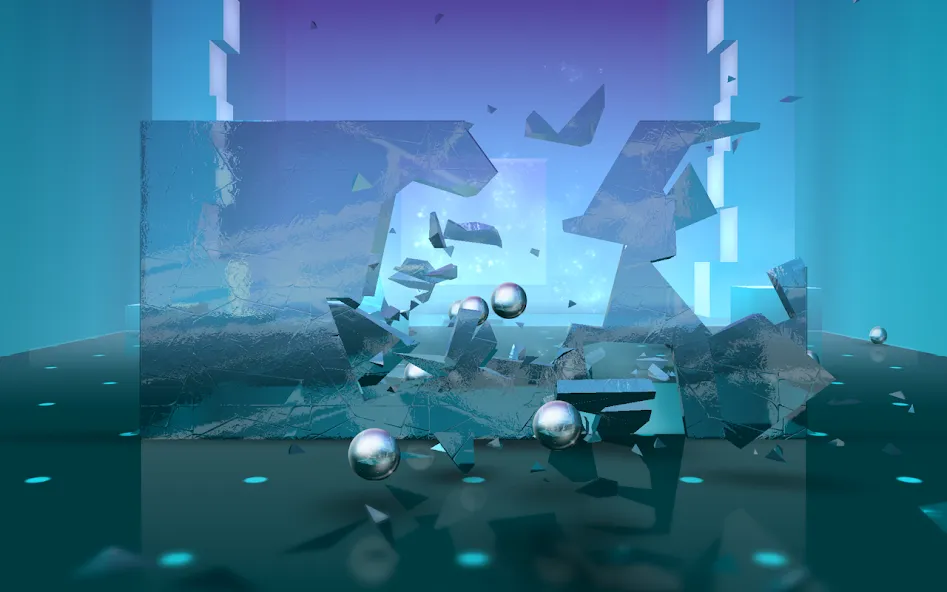 Взломанная Smash Hit [MOD: безлимитные шары и бесконечные жизни] на Андроид — скриншот 1