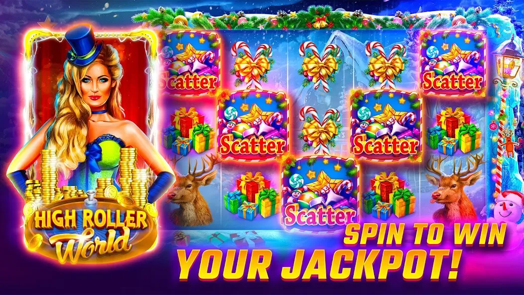 Скачать Slots WOW Casino Slot Machine [MOD: безлимитные монеты и бонусы] — скриншот 1