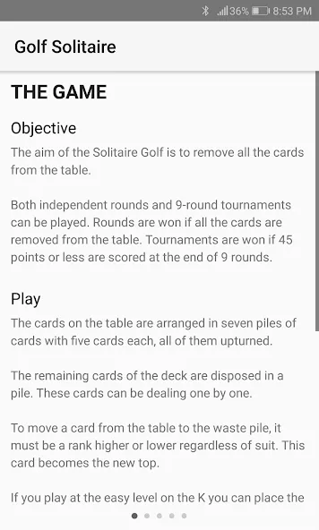 Скачать Golf Solitaire [MOD: без рекламы и бесконечные подсказки] на телефон — скриншот 4