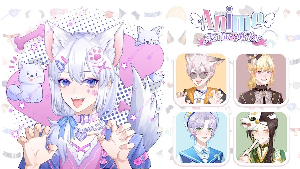 Скачать Anime Avatar Maker Creator [MOD: разблокированы все предметы и функции] — скриншот 1