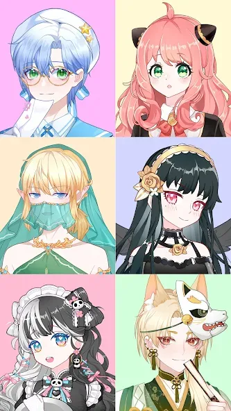 Скачать Anime Avatar Maker Creator [MOD: разблокированы все предметы и функции] — скриншот 3